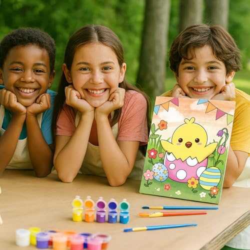 Nuberlic 10Pcs Easter Pre Drawn Canvas to Paint for Kids Girls Boys - Image 6