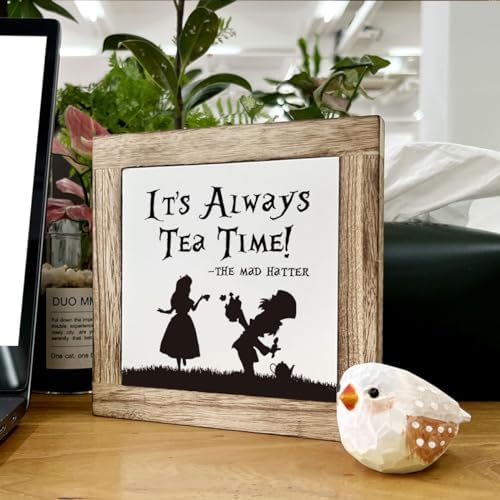 Wooden Box Signs for Home Decor, Farmhouse Wood Sign, Decorative Wooden Table Decors, Tea Lover Friend Gift, It's Always Tea Time Sign - Image 6