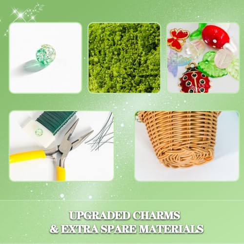 LGYAYARUN Green Glass Beaded Plant Kit, 2880Pcs Forever Hanging Green Beads - Image 2