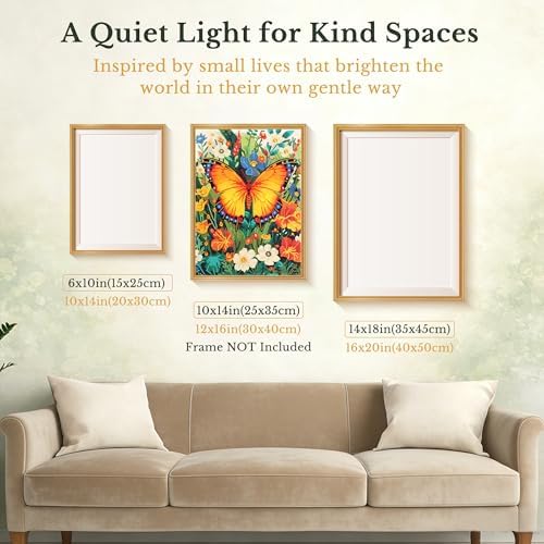 DIAMONDOUBLE Premium Butterfly Diamond Art Kits for Adults, 12x16 5D Full Drill Diamond Painting on Velvet Canvas with Mixed Acrylic Round, Mini & Special Shape Diamonds, Colorful 3D Paint by Diamonds - Image 2