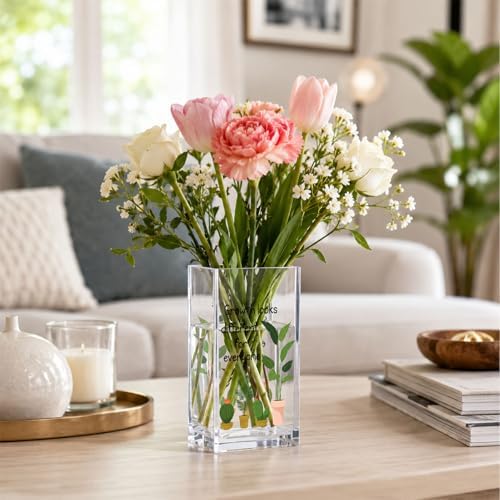 Acrylic Pen Holder Cup, Growth Looks Different for Everyone Desk Decor, Inspirational Pencil Holder Organizer, Motivational Gift for Coworker Friend Women - Image 5