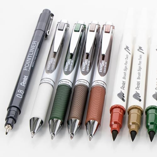 Pentel Carrie Walker Feeling Grounded Journaling Writing and Journaling Kit, Gel Pens/Markers/Brush Pens Variety, 14 Pieces - Image 4
