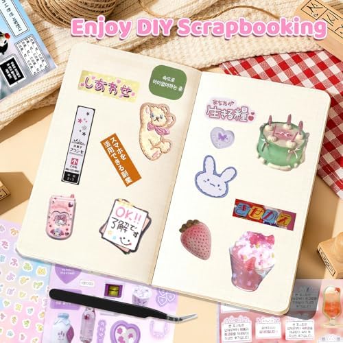 1300Pcs Japanese Sticker Book for Journaling Adult, Cute Scrapbook Stickers - Image 6