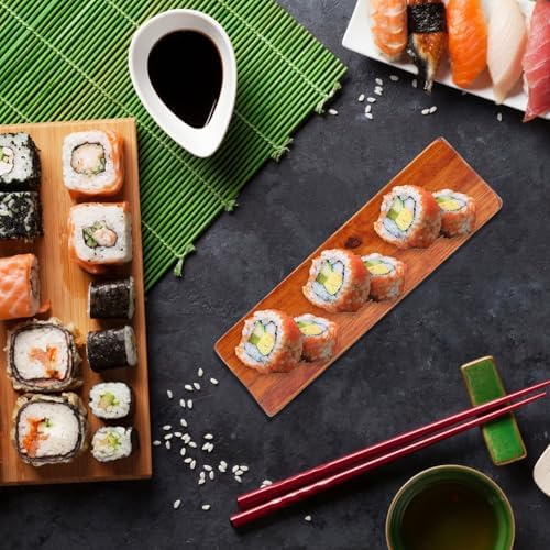 4pcs Wooden Sushi Serving Tray for Dining Tables and Events Xmas - Image 5