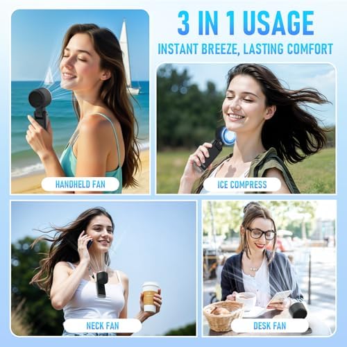 PlayHot Portable Handheld Cooling Fan, Travel Essentials, Gifts for Women - Image 6