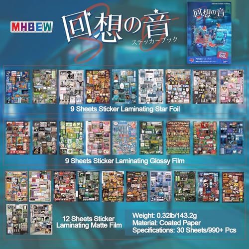 Japanese Sticker Book Heisei Retro Cute Korean Stickers, 900PCS+ - Image 3