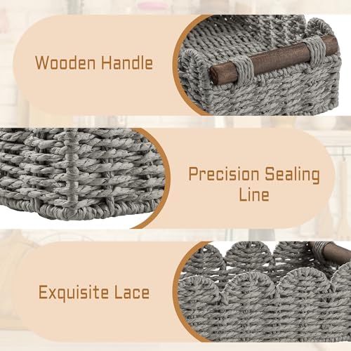 Wicker Baskets for Organizing Toilet Paper Storage Basket - Image 2