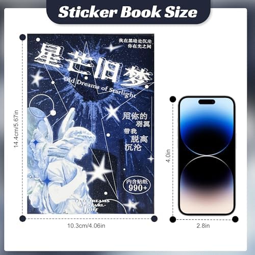 Vintage Dreamcore Sticker Book for Adults, 30 Sheets Aesthetic Scrapbook Sticker Books, Vintage Dark Academia Decorative Washi Photo Stickers for Journal Planners Craft DIY（Dreamcore 6） - Image 2