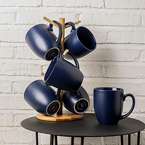 AmorArc 12oz Coffee Mugs Set of 12, Ceramic Coffee Cups Set-Matte Blue - Image 7