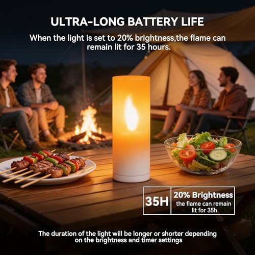 Remote Controlled Flame Lamp, 13 Color Rechargeable, 1 PC - Image 6