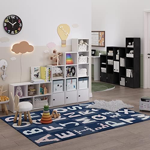 Furinno Luder Shelf Bookcase with 1 Door Storage Cabinet, White - Image 5