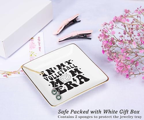 NZY Gifts for Volleyball Coach, Volleyball Mom Era, Game Day Gift for Mom, Sport Mom Gift, Mother's Day Birthday Gifts for Mother Mama - Ceramic Jewelry Tray Trinket Holder Ring Dish - Image 2