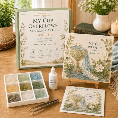 Sea Glass Ocean DIY Kit | Seaglass Mosaic Art Craft Kits for Adults - Image 5