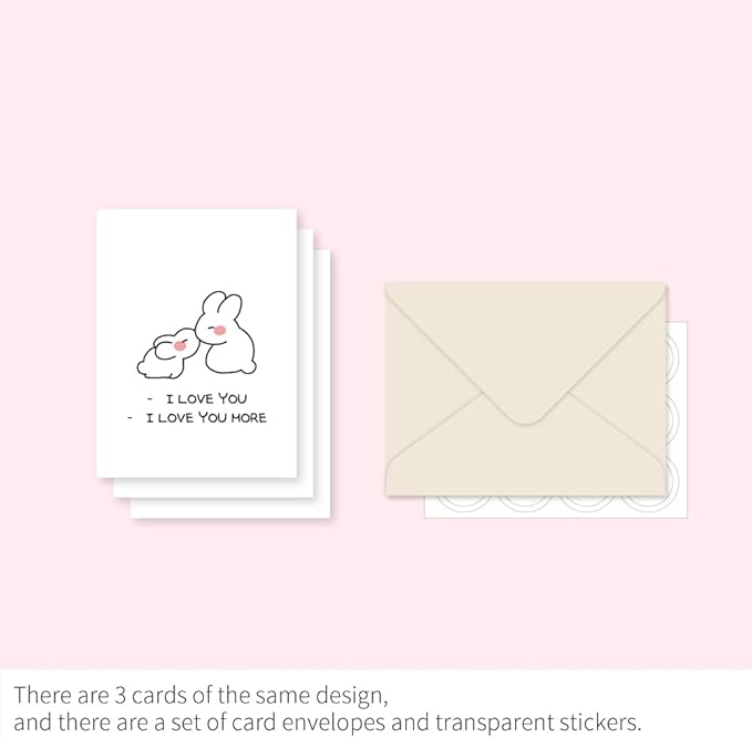Monolike Day-by-day Card, Ink Jelly Series.2 - Mix 36 Mini Single cards, 36 envelopes, 36 stickers Package