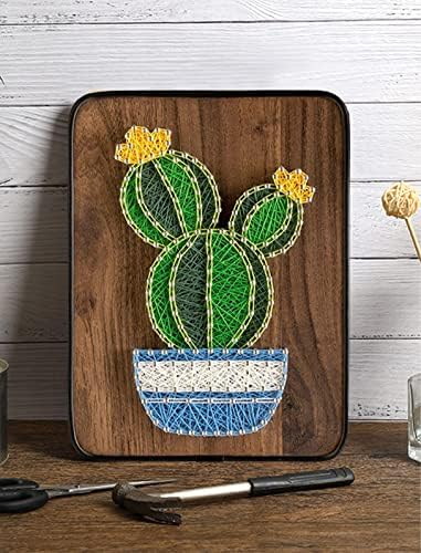 BAZIMA ALICE DIY String Art Kit for Beginner, DIY Cactus Potted Craft Kit,Unique Gift,Craft Kit for Holidays - Image 5