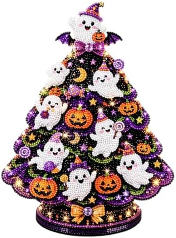 Craft Kits for Adults DIY Beaded Halloween Tree Indoor Desk Decorations Kit by CLNXMT
