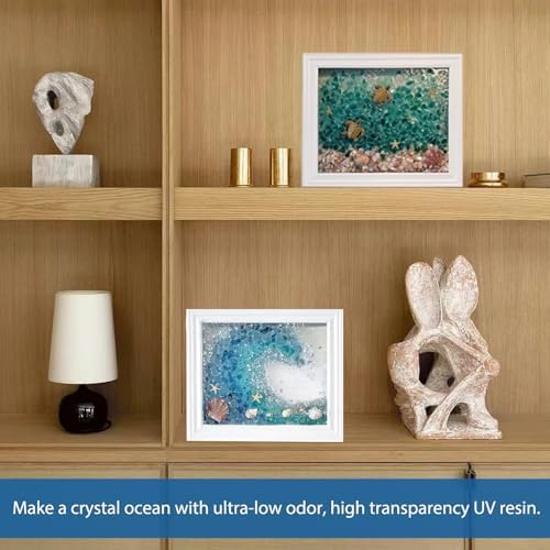 CIYOJA DIY Mosaic Kit for Adults – Complete Glass Mosaic Craft Kit with Sea Glass, Resin, Frame – Easy Resin & Stained Art Starter Set for Beginners & Adult Creative Projects (Wave Design) - Image 5