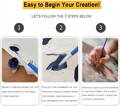 TAOPAOLAB Rainy City Walk Digital Painting Kit for Adults - DIY Couple Under Umbrellas Oil Painting on Canvas 7.87x7.87in, Framed Acrylic Paint Kit, Good for Beginners, Home Decor or Gift Artwork - Image 6