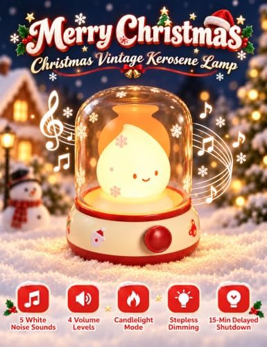WANDIEA Rechargeable Night Light for Kids, Christmas Decor & Bedroom Lamp - Image 2