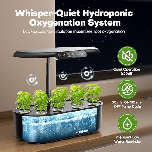 Ahopegarden Hydroponics Growing System: 12 Pods Temp ＆ Humidity Display - Image 4