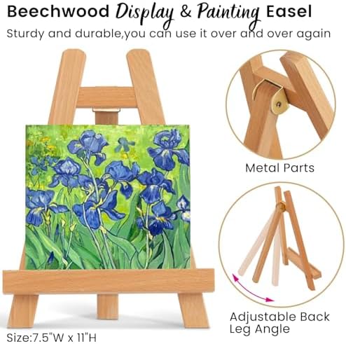 ARTALLY Acrylic Paint Set for Adults & Kids, 62 Pcs Canvas Painting Kits, 32 Colors Acrylic Paint (22ML),Table Easel,Brushes,Canvas, Art Painting Supplies Kit for Students,Artists,Beginners - Image 4