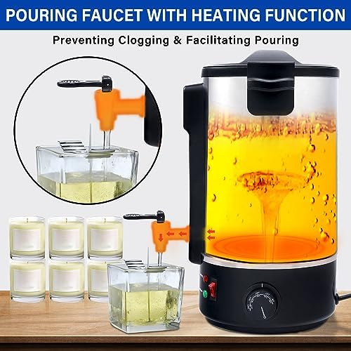 TCFUNDY Candle Making Wax Melting Pot 8L Electric Non-Stick DIY Wax Melter - Image 5