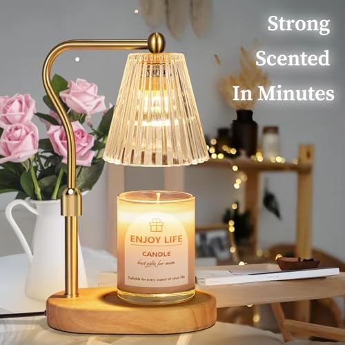 seenlast Candle Warmer Lamp with Timer Dimmer Adjustable Height for New Home Bedroom,Mothers Day Gifts,Vintage Home Decor for Scented Jar - Image 6