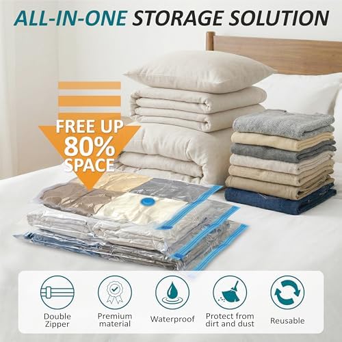 Vacuum Storage Bags with Hand Pump, Vacuum Seal Space Saver Bags,30 Combo - Image 2