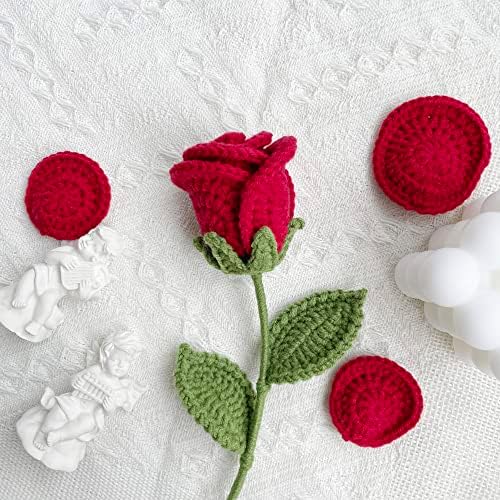 Lily's Lyric Flower Crochet Kit | Red Rose | Step-by-Step Video Tutorial for Adults Teenagers | Craft Gift Idea DIY Home Decoration - Image 5