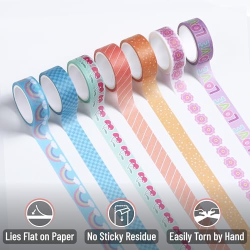 Mr. Pen- Washi Tape Set, 21 Rolls, Assorted Sizes, Pastel Bliss - Image 4