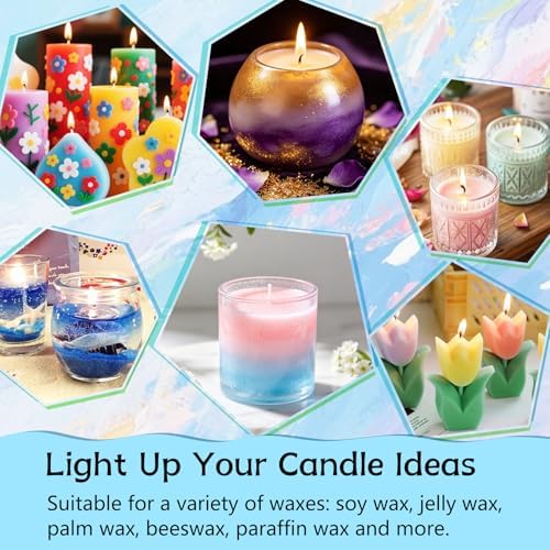 Candle Dye - 14 Colors Liquid Candle Wax Dye for DIY Candle Making, Highly Concentrated, Non-Toxic, Oil-Based Candle Color Dye for Soy Wax, Beeswax, Gel Wax, Paraffin Wax - 10ml/Bottles - Image 6