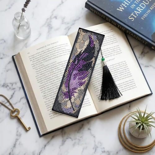 6 Pack Diamond Painting Bookmark of Gothic Romantic Design with Tassel - Image 7