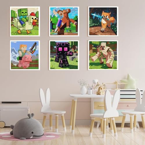 GQYCZZ 6 Pack Diamond Art Kits for Kids Aged 4-12, 6x6 in - Image 4