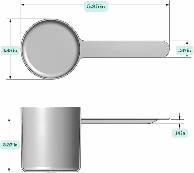 82 mL (82 CC | 2.77 Oz.) Long Handle Scoop for Coffee, Protein Powder, Pet Food, Spices, Grains, Dry Goods – Food-Grade BPA-Free Plastic Measuring Spoon (Pack of 25)
