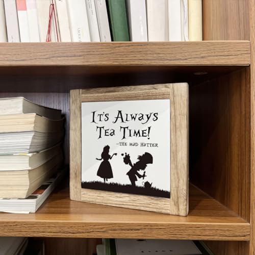 Wooden Box Signs for Home Decor, Farmhouse Wood Sign, Decorative Wooden Table Decors, Tea Lover Friend Gift, It's Always Tea Time Sign - Image 5