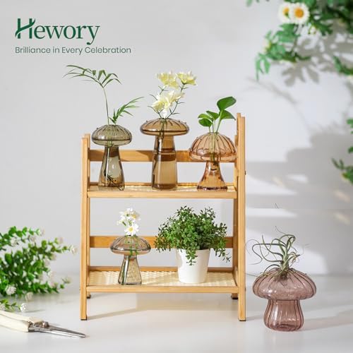 Hewory Plant Propagation Station: 10PCS Fall Glass Mushroom Vase for Flower - Image 3
