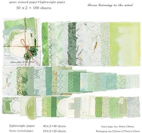 100 Sheets Vintage Scrapbook Papers Journaling Scrapbooking Supplies Kit junk journal supplies Decorative Craft Paper for Planner, Collage Paper Embellishment - Image 2