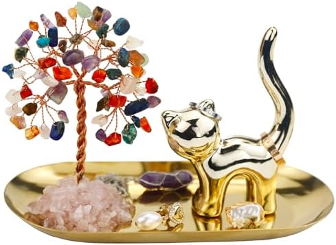 Carselage Cat Ring Holder Cat Lovers Gifts for Women by Carselage