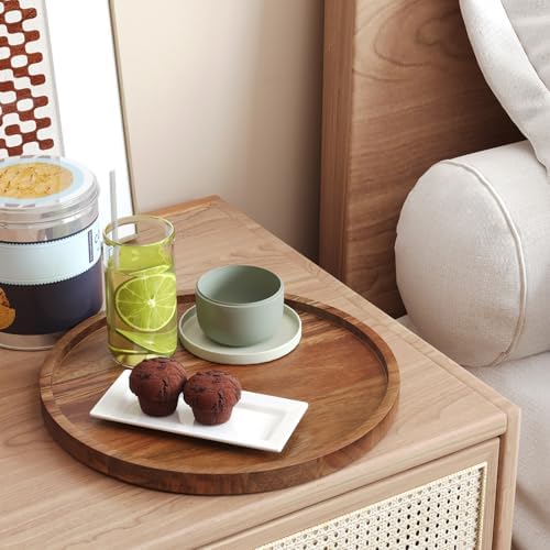 VERTORGAN Acacia Wood Serving Tray,9.8 Inch Decorative Trays,Home Decor - Image 2
