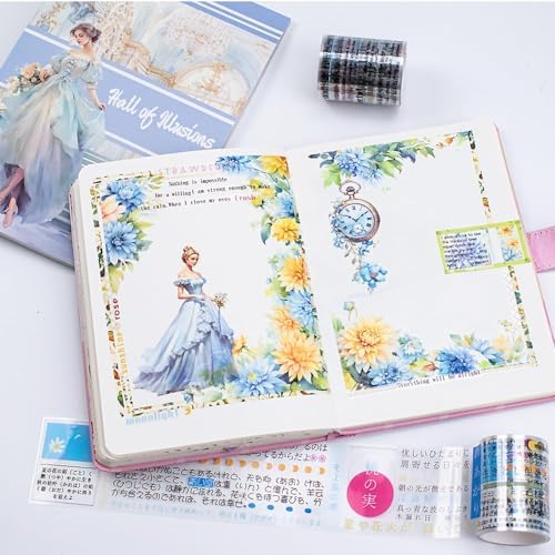 Alideco 20pcs Vintage Scrapbook Stickers Europe and The United States Figure Flowers Sticker Book for Adults Sticker journaling Stickers for Scrapbooking (huanjingdiantang) - Image 3