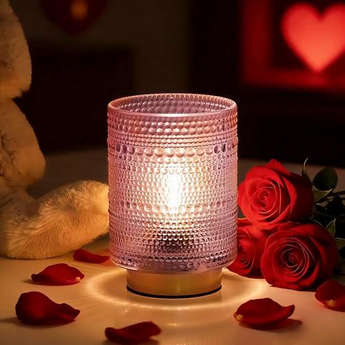 Battery Operated Decorative Lamp with Timer, Small Cozy Ambience Lamps for Shelf/Bedside/Table Decor, Cordless Table Lamp with LED Bulb for Girls Room/Dorm/Office Desk/Cubicle/Bathroom Decor-PINK by Ularoom