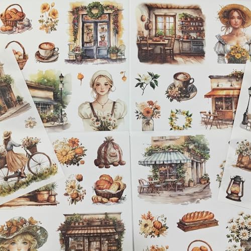 Washi Sticker for Scrapbooking,Retro Garden Sticker Book for Journaling - Image 5