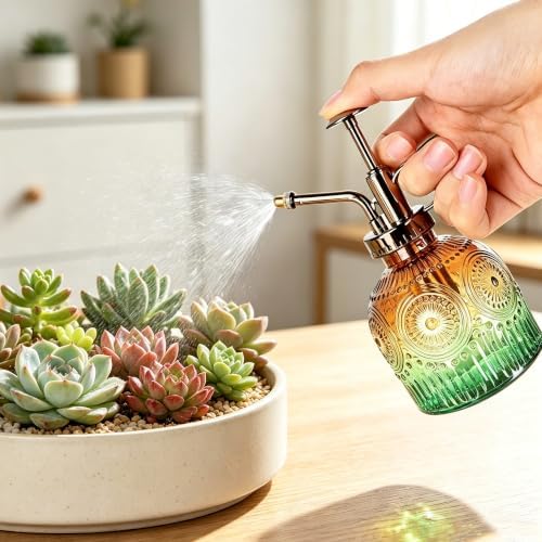 Glass Plant Mister, Vintage Spray Bottle with Fine Mist Pump - Image 4