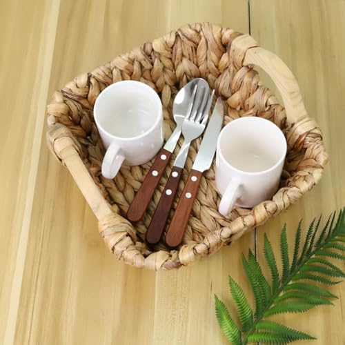Square Small Water Hyacinth Wicker Basket for Organizing - Image 4