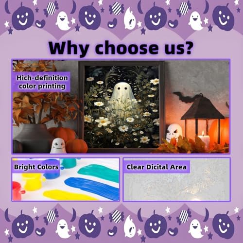 Arttoplus 6 Pack Paint by Numbers Kit for Adults Halloween 12x16 inch - Image 3