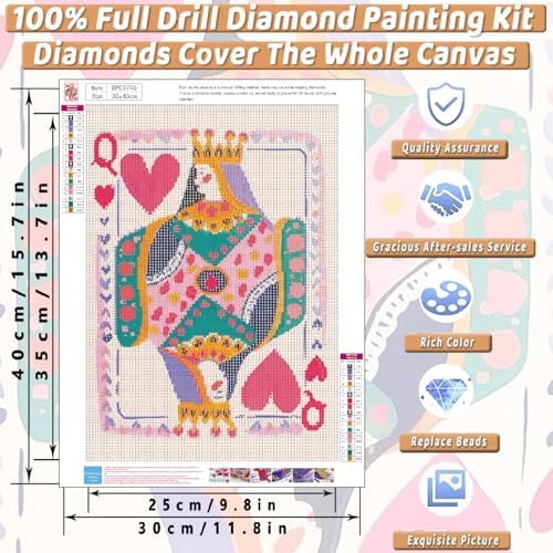 Pink Poker Diamond Art Kits for Adults Diamond Painting Kit for Beginner - Image 4