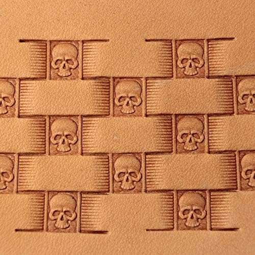 DandS ltd Leather Stamp Tool, Skull, Professional Steel Craft Tool for Leatherworking, Embossing, Carving & Stamping Leather Projects, Belts Wallets & DIY Projects Compatible with Mallet #281
