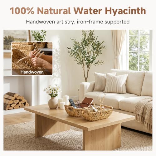 StorageWorks Small Storage Basket, Water Hyacinth Woven Basket for Gifts - Image 5