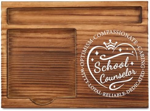 THRXOBN Desk Organizer for School Counselors & Educational Professionals - Natural Wood with Slots for Notes, Pens, and Small Office Supplies – Practical & Stylish Workspace Solution,WSH29 by THRXOBN