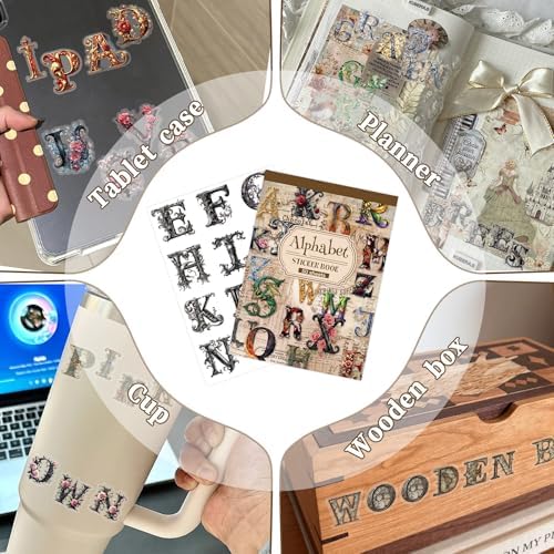 Alphabet & Number Stickers, 50 Sheets Vinyl Letters for DIY Crafts - Image 3